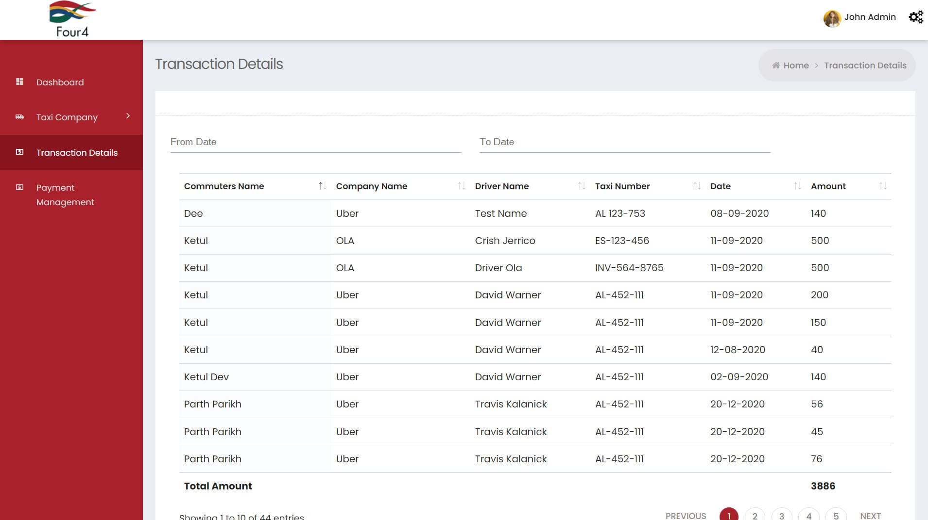website-transation-dashboard